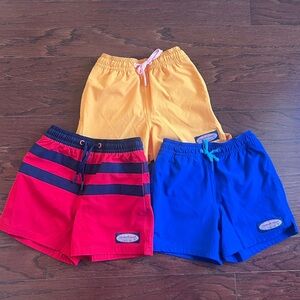 Vineyard Vines Kids Bright Yellow, Red & Blue Swim Shorts Trio